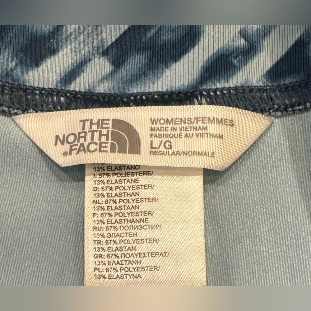 The North Face Motivation Printed Leggings Cropped Blue Women’s Size L - Picture 8 of 10